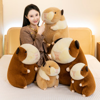 Peluches mignonnes et douces de cochon d'Inde, animaux en peluche super doux et mignons de type Capybara, poupées en peluche de cochon pour soulager le stress