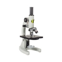 Microscope biologique exquis, corps entièrement métallique, éclairage LED, pour expériences en classe de sciences à l'école primaire, emballage séparé