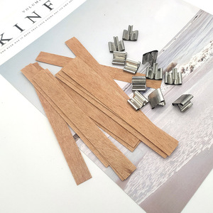 ชุดไส้เทียนไม้พร้อมแผ่นโลหะสำหรับทำเทียนแฮนด์เมด DIY 100 ชิ้น ไส้เทียนสำรองสำหรับงานประดิษฐ์จากขี้ผึ้ง - Product Image 3