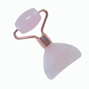 Rodillo Facial de Cuarzo Rosa 100% Natural para Reducir Arrugas, Mini Rodillo Pequeño para Masaje Facial - Product Image 3