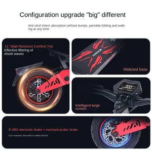 Trottinette électrique pliable JLM H8 Custom USA Warehouse, cadre en acier, double moteur 6000W, 60V 28Ah, autonomie 90km, roues tout-terrain 11 pouces, adulte - Product Image 5