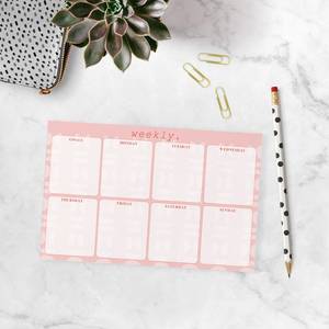 Papel de papelería ecológico, impresión personalizable promocional, <span class=keywords><strong>tamaño</strong></span> A5 <span class=keywords><strong>A4</strong></span> A6, Bloc de notas semanal - Product Image 4