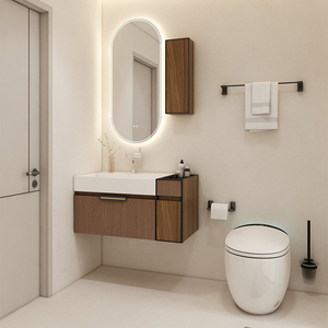 Conjunto de Muebles de Baño 90 Especial con Espejo Esmerilado, Muebles de Baño Modernos en Venta - Product Image 2