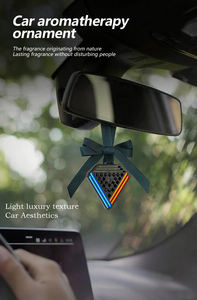 Ambientador de coche triangular de aleación de aluminio de lujo personalizado, Gel de aromaterapia de alto nivel, Perfume a granel, diferentes Aromas, tipo sólido - Product Image 5