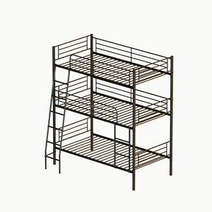 Лучшие продажи и Модные металлические трехъярусные каркасы кровати, которые можно разделить на 3 односпальные кровати для детей - Product Image 2
