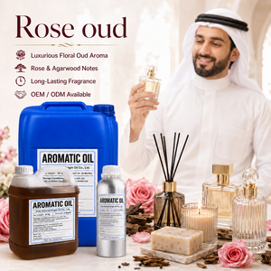 Recharge de Parfum Concentré Oud Rose, Huile Essentielle Oud de Dubaï pour Diffuseurs d'Aromathérapie, Bougies, Savons et Parfums DIY - Product Image 1