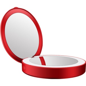 Miroir cosmétique portable, miroir de maquillage de poche avec lumières LED, charge USB, miroir de maquillage rond pliable, personnalisé - Product Image 2