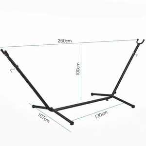 Soporte de <span class=keywords><strong>hamaca</strong></span> plegable doble Lloydberg para exteriores, resistente, portátil, para camping y senderismo, incluye bolsa de transporte. - Product Image 3