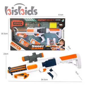 Pistola de juguete de expulsión de concha realista de 55CM, conjunto de policía de balas suaves con grafiti suave para montar, pistola de juguete más popular