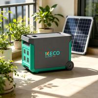 Générateur solaire portable Meco 5 kWh 5000 W à onde sinusoïdale pure avec double entrée PV MPPT et prise AC universelle