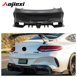 Parachoques trasero de fibra de carbono estilo IMP para Merceder Benz W205 <span class=keywords><strong>AMG</strong></span> C43 <span class=keywords><strong>C63s</strong></span> <span class=keywords><strong>Coupe</strong></span> 2015-2021 Kit de cuerpo de difusor de parachoques trasero de carbono - Product Image 1