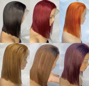 Bán Buôn 100% Tóc Trinh Nữ Pre Ngắt Xoăn <span class=keywords><strong>Bob</strong></span> HD Ren Phía Trước Tóc Giả Glueless Trong Suốt Phía Trước Tóc Giả Tự Nhiên Chân Tóc Cho Phụ Nữ - Product Image 4