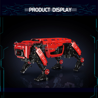 Mould King 15067, Juego de Bloques de Construcción de Perro Robot Rojo, Aplicación RC Programable, Juguete STEM, Rompecabezas MOC, Bloques de Juguetes, Regalos de Navidad