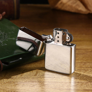 <strong>Lighters</strong> Customize logo Luxury Metal Cigarette <strong>Lighter</strong> Smoking Accessories Chrome Plating Silver Kerosene <strong>Windproof</strong> <strong>Lighter</strong> - Product Image 6