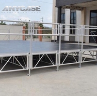 TM ANYCASE Contreplaqué de 18mm certifié TUV de haute qualité Montage rapide Spectacle de musique 1x2m Scène en aluminium pour location