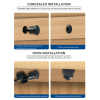 Gradateur de lumière LED inductif Smart Touch 12mm 12V/24V réglage de la luminosité pour placard d'armoire détachable