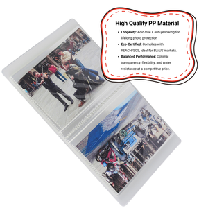 Album Fotografico Ecologico in Plastica PP di Alta Qualità, Durevole, 4x6, 40 Foto, 20 Pagine, Rilegatura a Ultrasuoni, Fai-da-Te, Copertina Bianca, Logo Personalizzabile - Product Image 4