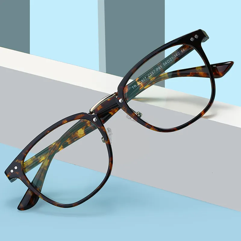 2022 UV400 TR90 Metal Computer Game Glasses Anti Blue Rays Glasses Spring Leg Eyeglasses Optical Frames