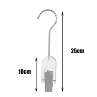 Individuelles Logo Transparenter Acryl-Einzelclip-Kleiderbügel mit Goldhaken für Bekleidungsgeschäfte, Hosen, Schals, Hüte und Perücken