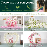 Kunstmatige cascade bloementafeldecoratie roze roos hortensia bloemstuk voor bruiloft feest receptie centerpiece op maat OEM