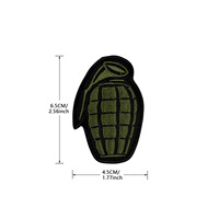 Patch tactique brodé humoristique en forme de grenade, motif étoile circulaire, badge Velcro pour vêtements et sacs à dos