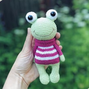 Jouets en crochet personnalisés de haute qualité, amigurumi, animaux en peluche, grenouille à pattes longues, jouet en crochet mignon pour enfants - Product Image 6