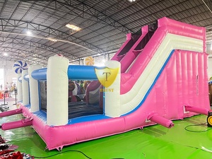 Centro de Juegos Inflable de <span class=keywords><strong>Alquiler</strong></span> para Parques de Diversiones, Tobogán Inflable Resistente <span class=keywords><strong>con</strong></span> Temática de Dulces, <span class=keywords><strong>Casa</strong></span> de Brinco Inflable - Product Image 3