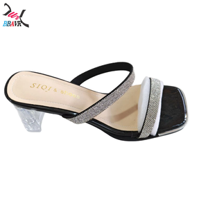 Sandalias de tacón alto de PU para mujer, diseño mixto, punta abierta, moda de verano, zapatos de fiesta, venta al por mayor, novedad - Product Image 5