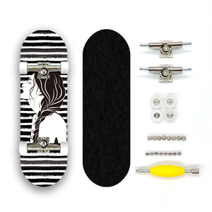 AILEFU New Ideas AM/<span class=keywords><strong>PRO</strong></span> Mini <span class=keywords><strong>Finger</strong></span> Skateboard complet 32mm 5 plis en érable, double rocker, étanche et écologique - Product Image 6