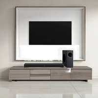 Home Theater 2.1 Channels Soundbar with Wired Subwoofer 5 Speakers for TV Sound Enhancement & Remote Control