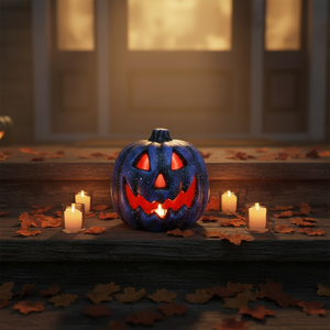 Luz Decorativa de Calabaza para Halloween, Decoración de Calabaza Colgante para Exteriores, Luces LED de Calabaza para Halloween, Faroles de Calabaza Iluminados - Product Image 5