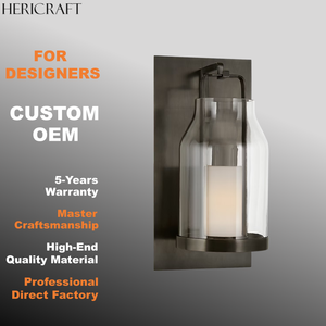 Applique murale LED moderne en bronze avec verre pour chambre, couloir, entrée, patio 110V – Vente directe - Product Image 1