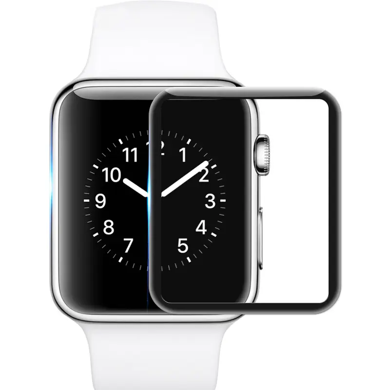 3d tam boy temperli cam Apple Watch 38 40 41 42 44 45MM kenar yuvarlak kenarlı ekran koruyucu için iWatch 7/6/5/4/3/2/1 SE