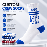 Chaussettes personnalisées OEM à faible MOQ, chaussettes jacquard ras du cou, chaussettes de sport avec logo personnalisé, chaussettes en coton doux pour marques de mode et de sport