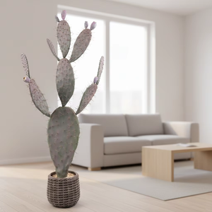 Cactus <span class=keywords><strong>de</strong></span> pêche artificiel en plastique, plantes en pot pour la création <span class=keywords><strong>de</strong></span> paysages, grandes plantes cactus - Product Image 4