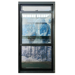 Fenêtre à double battant PENJOY en aluminium, à ouverture verticale, facile à nettoyer, à rupture de pont thermique, insonorisée, pour cuisine extérieure et usine - Product Image 1