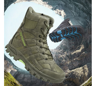 DFA05 Stock Asiaon Heavy Duty <b>Hiking</b> Camping Mountaineer Climbing CP Camouflage Tactical Long <b>Boots</b> - Product Image 5