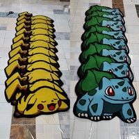 Maßgefertigter Cartoon-Tufting-Teppich, Flauschiger Pokemon Handgetufteter Schnittflor-Wollteppich, Anime-Teppich für Wohnzimmer, Dicker Unregelmäßig Geformter Teppich