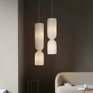 Lustre en soie de style Wabi-Sabi en fer forgé, design minimaliste pour villa à plafonds hauts, idéal pour maison d'hôtes et restaurant - Product Image 3