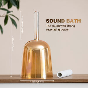 Cuencos Cantores <span class=keywords><strong>de</strong></span> Cristal <span class=keywords><strong>de</strong></span> Cuarzo Jinfang Alchemy para Sanación con Sonido, con <span class=keywords><strong>Bolsa</strong></span> <span class=keywords><strong>de</strong></span> Transporte y Martillo - Product Image 1