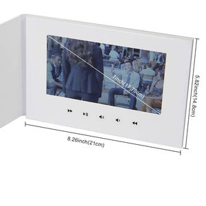 หน้าจอ LCD HD ขนาด 7 นิ้ว วิดีโอบรอชัวร์ การ์ดอวยพรดิจิทัล สำหรับธุรกิจ องค์กร งานแต่งงาน วันหยุด โปรโมชั่น เครื่องเล่น MP4 การ์ดของขวัญ - Product Image 3