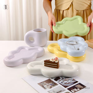Assiettes à <span class=keywords><strong>dessert</strong></span> en céramique, assiettes à collation, cupcakes <span class=keywords><strong>de</strong></span> noël soucoupe assiettes à <span class=keywords><strong>dessert</strong></span> colorées - Product Image 4
