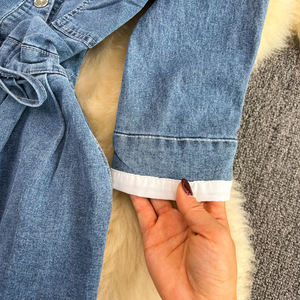 लैपल रंग पैचवर्क डेनिम ड्रेस वसंत शरद ऋतु ऋतु ऋतु ऋतु के नए कोरियन संस्करण - Product Image 6