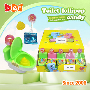 Dulces al por mayor etiqueta privada personalizada 3 en 1 piruletas temáticas para inodoro y caramelos en forma de caca caramelos dulces niños juguete de dulces OEM - Product Image 2