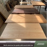 Table de bureau réglable en bois massif (Chêne rouge d'Amérique du Nord, Chêne blanc, Frêne, Noyer noir) avec plateau et étagère, pour ordinateur, salle à manger, hôtel