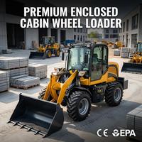 Nouvelle Arrivée Chargeuse sur pneus 2T articulée compacte avec moteur Kubota, pelle à balles pour la manutention du foin agricole, cabine fermée CE EPA
