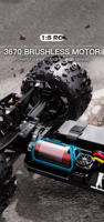 2 batteries HOSHI N518 pour voiture RC télécommandée à l'échelle 1/8, 4x4, 100 km/h, haute vitesse, tout-terrain, drift, course pour adultes