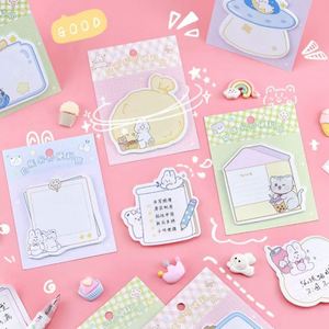 Kawaii Daily Life Series <b>Memo</b> <b>Pads</b> Korean Cute Stationery Self-Adhesive Magnetic Features PET Material for Office School Use - Product Image 3