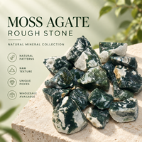 Agate mousse naturelle brute, calcédoine dendritique verte, cristal brut, spécimen minéral, vente en gros, fabrication de bijoux, décoration intérieure