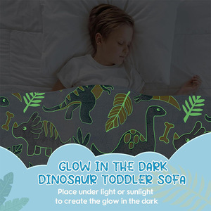 Children's Foldable <b>Sofa</b> Shell Shape Reclining Chair With Handrails Fabric High Elasticity Foam For <b>Kids</b> 2 Years And Above - Product Image 4